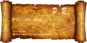 Pécsi Rea névjegykártya
